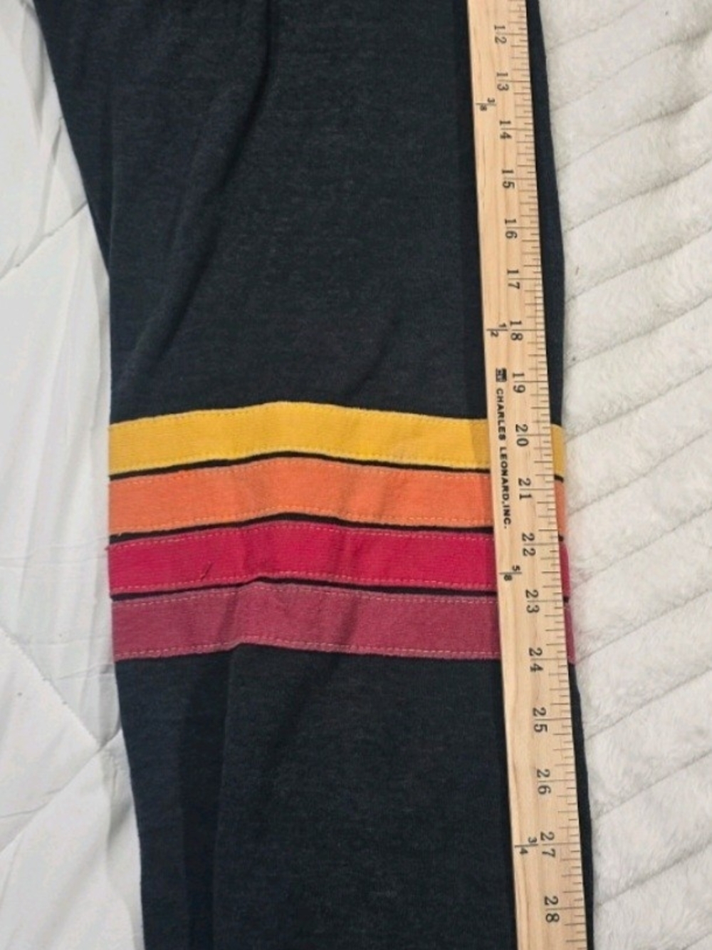 2017 Aviator Nation Mens Charcoal Sweatpants with Sunset Stripe Patch Size Med - Picture 9 of 14